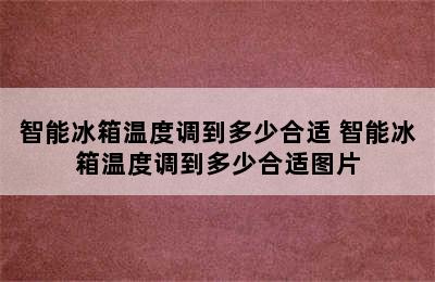 智能冰箱温度调到多少合适 智能冰箱温度调到多少合适图片